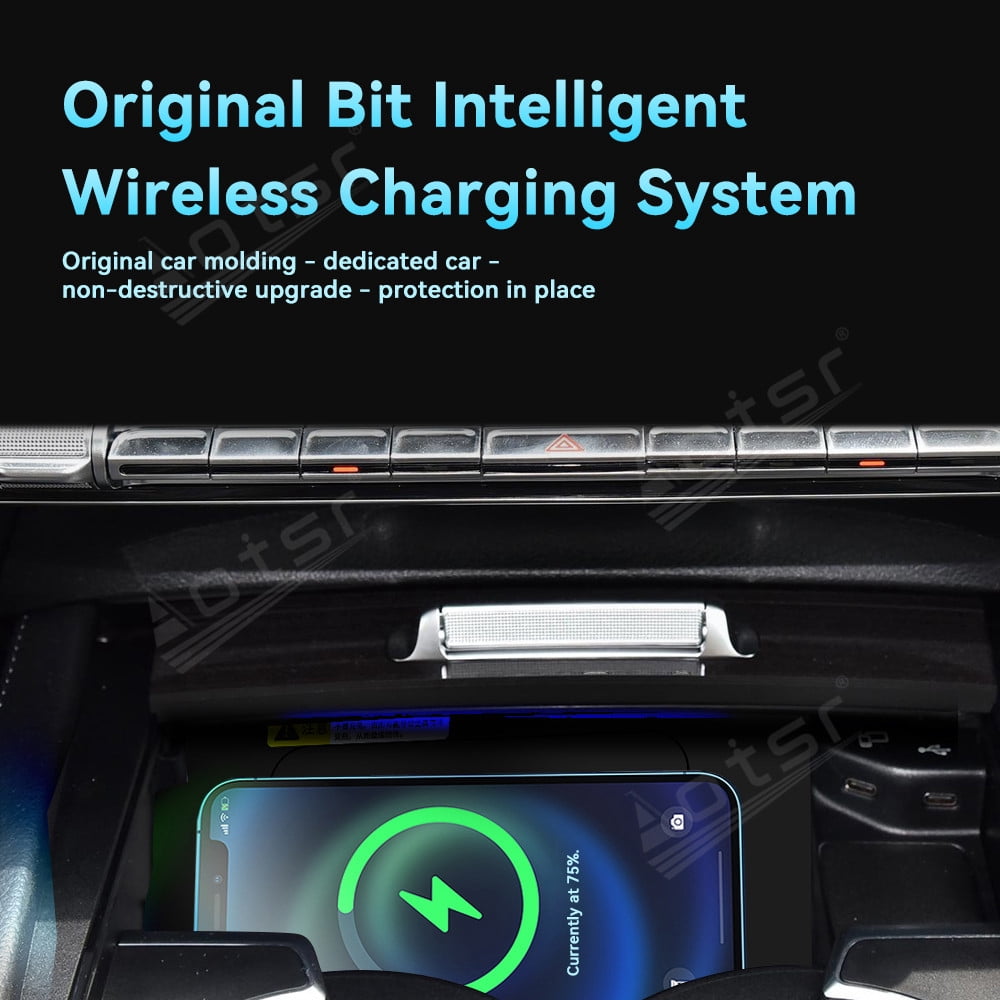 Aotsr AI car Auto wireless charger for 2022 Mercedes-Benz GLE/GLS U.S. Edition Intelligent Infrared Fast Wireless Charging