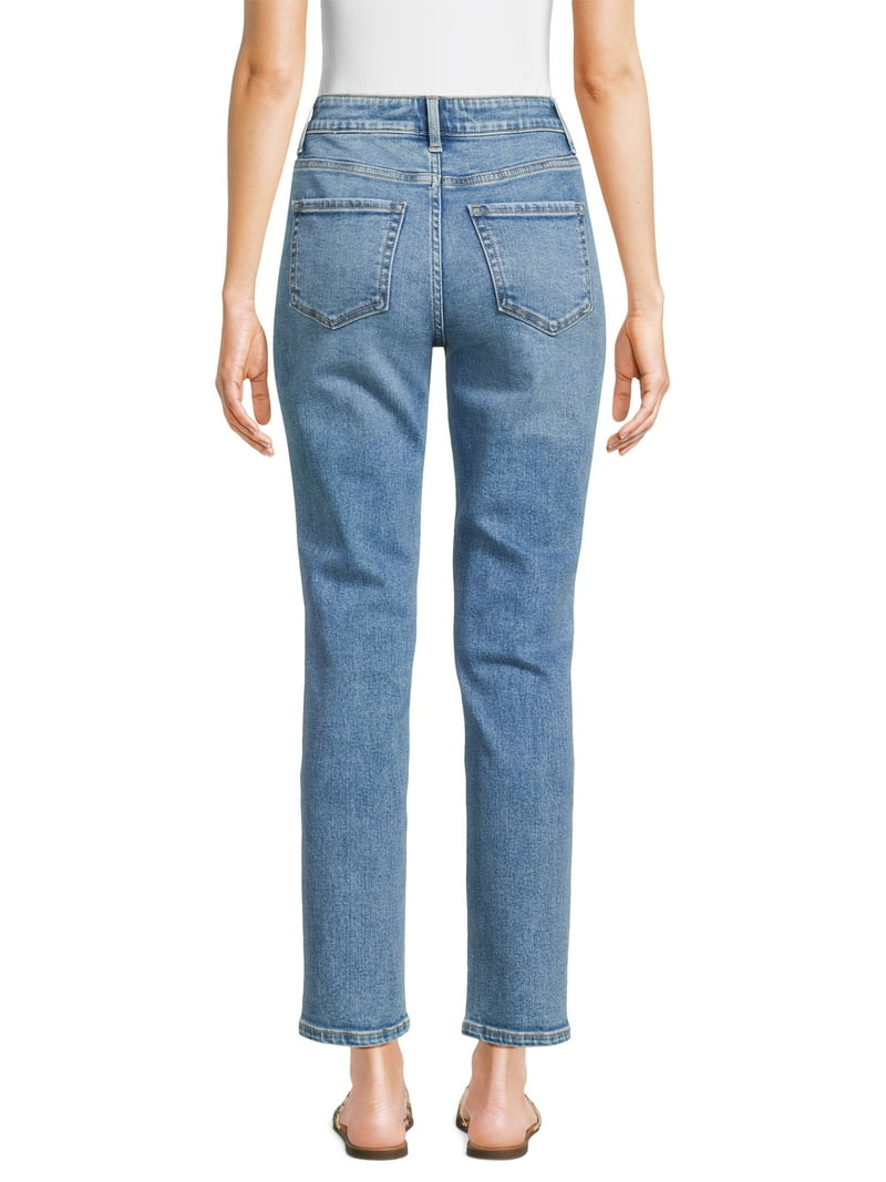 Jeans Donna Time And Tru 16 Gamba Dritta Lavaggio Scuro Denim - Foto 7