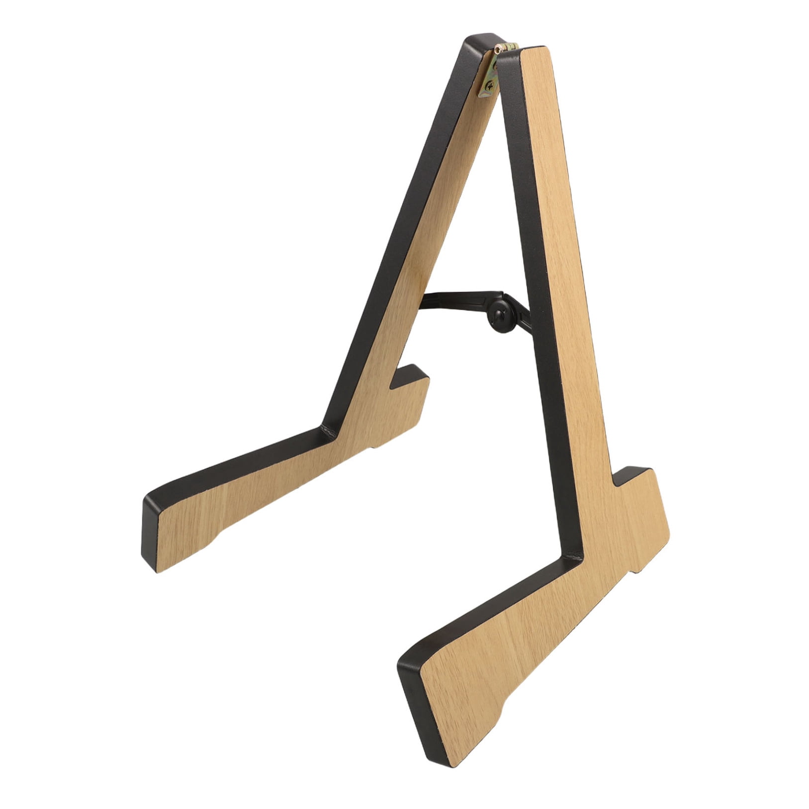 DEEPCRAFF Rustic Wooden Guitar Holder Floor Stand for Vertical Guitar Storage in Khaki Color