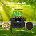 Nazhura Compost Tumbler Bin Dual Chamber 43 Gallon, Outdoor Use Garden
