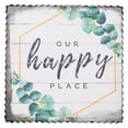 thumbnail image 2 of Northlight Our Happy Place Metal Framed Canvas Wall Sign - 12" x 12" - White and Green, 2 of 8