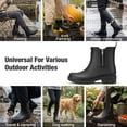 thumbnail image 2 of SMILIN Women’s Waterproof Chelsea Ankle Rain Boots with Side Zipper,Black, US Size 8, 2 of 5