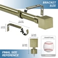thumbnail image 3 of Urbanest 1" Wright Adjustable Curtain Rod, 28"-48", Antique Brass, 3 of 6