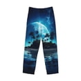 thumbnail image 5 of Balery Hawaiian Beach Pirate Moon print Men's Pajama Pants,Ultra Lightweight Pjs,Lounge Pant-Medium, 5 of 9