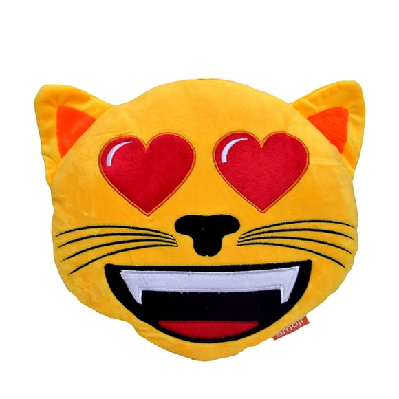 Cojín emoji gato con ojos de corazón con portafoto 6x4 INNOVA HOME
