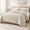 Beige-King, variant on Aqua Blue Full/Queen Ultra-Soft Lightweight Summer Quilt Set with Cloud Pattern