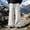 White, variant on Ciovxyn Men's Multi-Pocket Wide Leg Cargo Pants with Multi-Pocket and Drawstring Waist - Black L