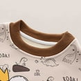 thumbnail image 4 of Boys and Toddlers' Dinosaur 𝐏ajamas Set Fleece Lined Long Sleeve 𝐒leepwear 𝐋ounge𝐰ear 𝐏js Fall Winter Outfit, 4 of 9