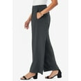 thumbnail image 5 of Jessica London Women's Plus Size Stretch Knit Crepe Wide Leg Pant, 5 of 6