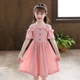 thumbnail image 1 of Vestido de verano para niñas Falda de verano con hombros descubiertos para niñas Vestido de princesa elegante Vestido para niñas, 1 of 6