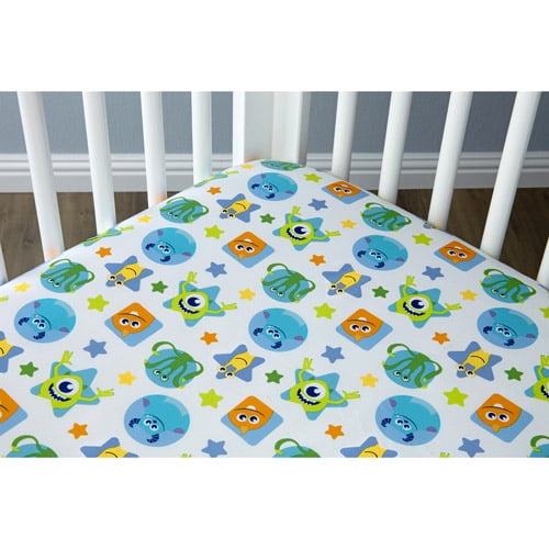 Disney On The Go Crib Sheet Monsters Walmart Com