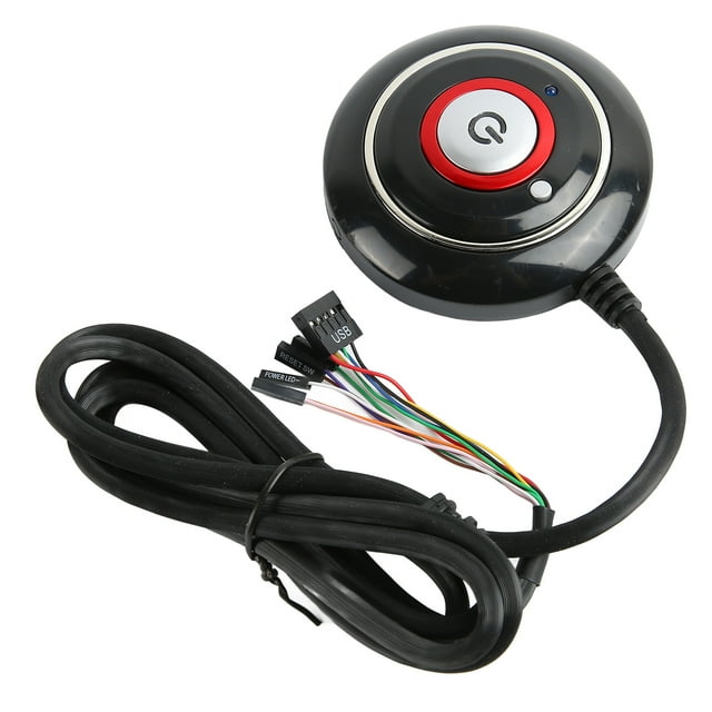 PC Power Button, Desktop PC Computer Case Power Switch On Off HDD Push Computer Host Button for Internet Cafe