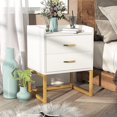 Tribesigns 2 Drawer Nightstand Set of 2, Modern Wood Night Stands