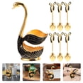 thumbnail image 3 of 1 Set Metal Coffee Spoon Swan Shape Spoon Holder Dessert Spoon Swan Spoon Storage Rack, 3 of 7