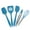 Blue, variant on Hvanam Mini Kitchen Utensil Set Small Five-Piece Tiny Silicone Kids Kitchen Tools Whisk Tongs Spoon and Slotted Spatula for Cooking(Kids Baking Supplies) Blue
