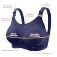 thumbnail image 4 of Bras for Women, Women's High Support Full Coverage Racerback Sports Bra Women's Bra Soild Color Underwear Bra Everyday Underwear High Impact Workout with Removable Pads & Wide Straps, 4 of 8