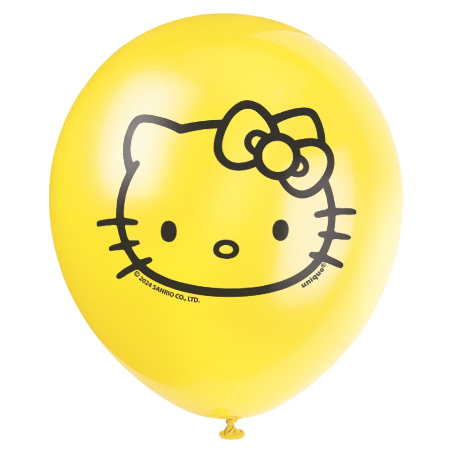 Hello Kitty & Friends Assorted Red, Yellow and Blue 12" Latex Balloons, 6ct