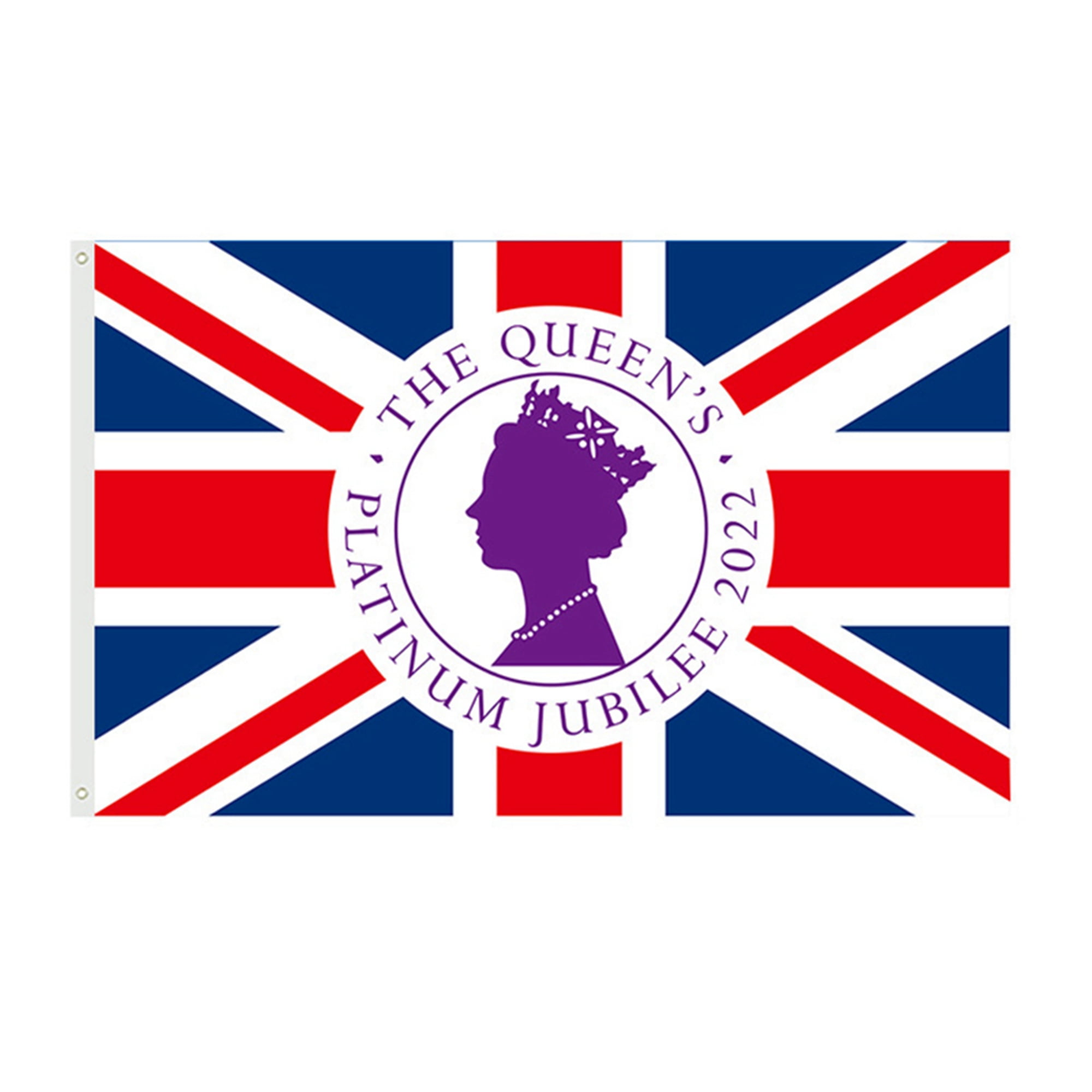 Amuver Queens Platinum Jubilee Flag Double Stitched National Flags