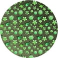 thumbnail image 1 of Ahgly Company Indoor Round Patterned Green Snake Green Area Rugs, 6' Round, 1 of 6