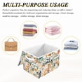 thumbnail image 6 of Yayeee Collapsible Cube Storage Bin with Lid Fabric Closet Decorative Basket with Handles, Whimsical Leaves, 6 of 7
