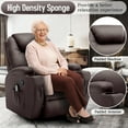 thumbnail image 4 of Korser Fauteuil Inclinable Pivotant à Bascule avec Massage en Similicuir pour Salon, Brun, 4 of 7