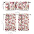 thumbnail image 6 of Kitchen Curtains 36 Inch Short - 3 Panel Set, Vintage Floral Butterfly Bee Botanical Print, Rod Pocket Window Curtain for Farmhouse, Modern Rustic, Spring Summer Decor, Easy Wash, 6 of 6