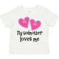 thumbnail image 3 of Inktastic My Godmother Loves Me Hearts Girls Toddler T-Shirt, 3 of 5