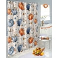 thumbnail image 5 of Pumpkin Vintage Fall Pumpkin Thanksgiving Shower Curtain Set ，Waterproof Fabric Shower Curtains Shower Curtains for Bathroom,Bathroom Decor 72"x78", 5 of 7