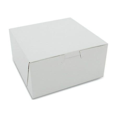 SCT 1505 3 in. x 6 in. x 6 in. Paper Standard One-Piece Non-Window Bakery Boxes - White (250/Carton)
