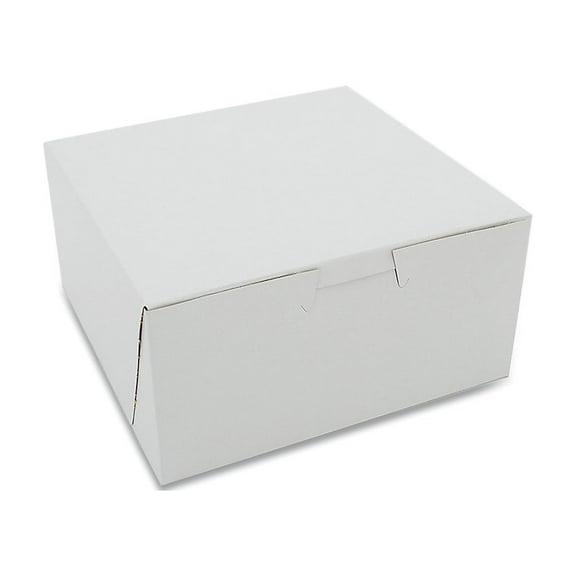 SCT 1505 3 in. x 6 in. x 6 in. Paper Standard One-Piece Non-Window Bakery Boxes - White (250/Carton)