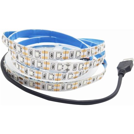 LIDUI-USB LED Strip Light Red 5V USB Powered 16.4ft/5M 300LEDs Flexible SMD2835 No-Waterproof IP20 LED Tape Lights for TV Background Lighting Tape Home Decor Lamp