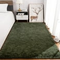 thumbnail image 4 of Lochas Fluffy Area Rugs Shaggy Soft Modern Indoor Rug Fuzzy Plush Carpet for Bedroom Living Room Home Decor,4'x5.3',Olive Green, 4 of 7