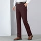 thumbnail image 1 of Pantalones de traje de hombre con cremallera y bolsillo, rectos, de tubo, de color liso, de poliéster, 1 of 9