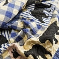thumbnail image 7 of Jessy Home Bear Quilts Twin Size Blue Plaid Lightweight Polyester Bedspread Coverlet Bedding Set, 7 of 7