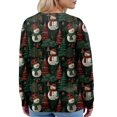thumbnail image 6 of Women's Fashion Long Sleeve Christmas Snowman Snowflake Print Jacket Cardigan for Holiday Party and Casual Daily Wear,Dark Green,M, 6 of 7