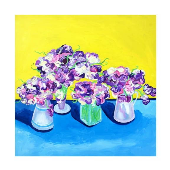 Trademark Fine Art Alice Straker Sweet Peas Canvas Wall Art