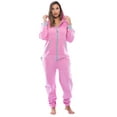 thumbnail image 1 of 6456-BLK-L #FollowMe Adult Onesie with Patches / Pajamas / Jumpsuit (Pink / Grey Heather, XX-Large), 1 of 4