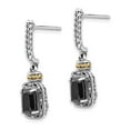 thumbnail image 2 of 14K Two-Tone Gold Earring Drop & Dangle Yellow Women'S Onyx Black 27 mm 8, 2 of 3