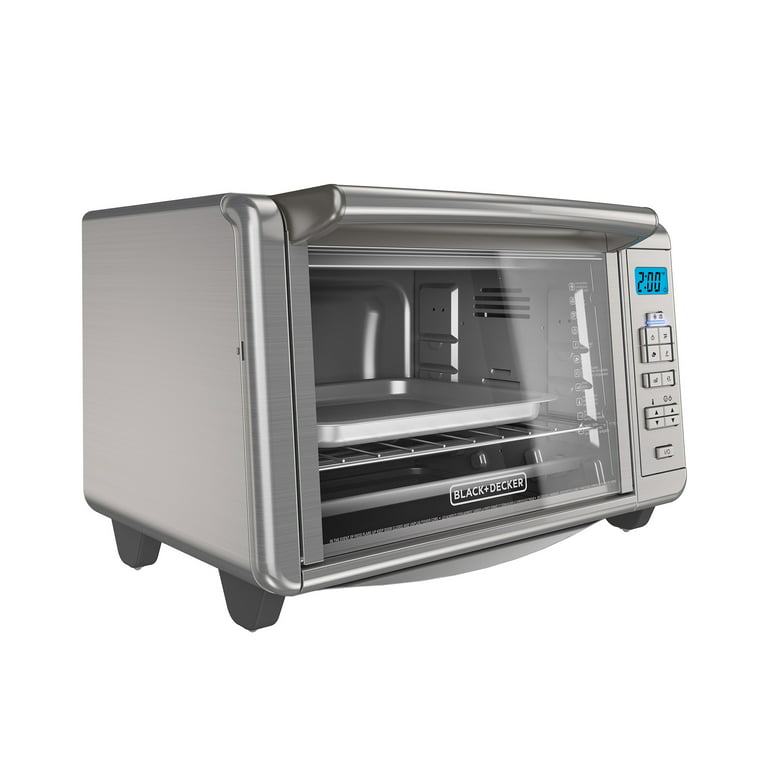 Black + Decker 6-Slice Stainless Steel/Black Convection Countertop Toaster  Oven & Reviews