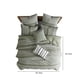 thumbnail image 5 of Juego de edredón Benzara Meo Queen Size, verde y blanco, 5 piezas, 5 of 5