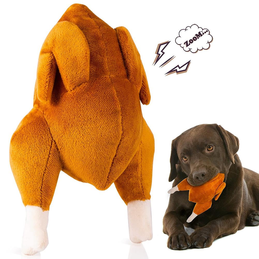 Pet Dog Roast Chicken Plush Squeaky Stuffed Toys Chew resistant Chew Toy Teeth Cleaning Toy Pet Accessories roast chicken