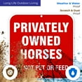 thumbnail image 5 of Privately Owned Horses Sign, Do Not Feed Horses Sign, 12x12 Aluminum, 5 of 8