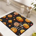 thumbnail image 3 of Happy Halloween Cute Pumpkin Candy Drying Mat for Dishes Dish Drying Pad Non Slip Foldable Washable 18x24 Inch Inch Dry Pad for Coffee Makers Coffee Pots, 3 of 7