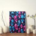 Modern Canvas Pictures Print Art Wall Decor, Skull Blue Creative