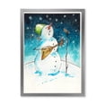 thumbnail image 3 of Designart Christmas Snowman Playing Guitar IV Traditional Framed Wall Art, 3 of 4