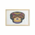 thumbnail image 1 of Tattoo Wall Art with Frame, Hippie Happy Dead Flower Skull with Its Colorful Designes Burts Flowers Art, Printed Fabric Poster for Bathroom Living Room, 35" x 23", Multicolor, by Ambesonne, 1 of 2