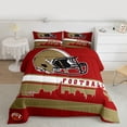 thumbnail image 2 of Homewish Rugby Helmat Queen Comforter Set,Boys Football Sport Bedding Sets,Red Gold Bedding Comforter Set For Teens,Microfiber Bedroom Decor Reversible,3pcs, 2 of 8