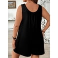 thumbnail image 6 of SHEWIN Plus Size Romper for Women Sleeveless Casual Summer Tank Jumpsuit with Pockets, Sizes 1X-5X, 6 of 10