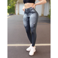 thumbnail image 2 of Leggins Mujer Mezclilla Unitalla Faja Alta Estilo Pantalón Mezclilla, 2 of 6