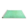 thumbnail image 2 of Ahgly Company Machine Washable Indoor Rectangle Oriental Turquoise Blue Traditional Area Rugs, 2' x 5', 2 of 4
